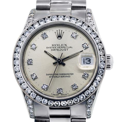 rolex white gold watch.